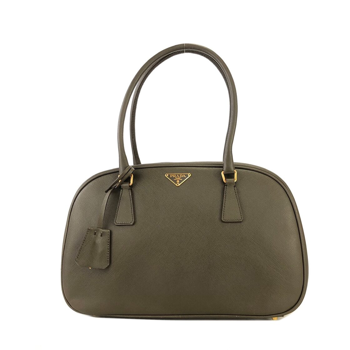 PRADA プラダ トライアングルロゴ レザー ミニボストン ハンドバッグ 