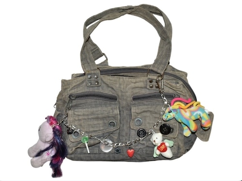 NETSU – Gray Mascot Charm Bag