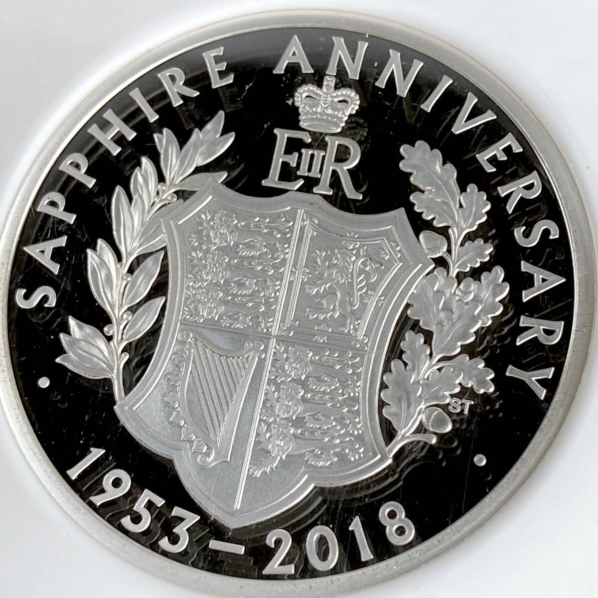 イギリス 1990年 エリザベス皇太后生誕90周年 プルーフ 5ポンド 銀貨