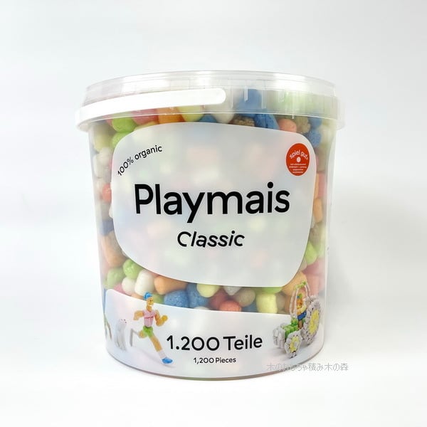 プレイマイス バケツ入り 1200P とうもろこし原料の工作材料 3歳〜