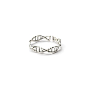 S925 GEOMETRIC TWIST LADDER RING SILVER