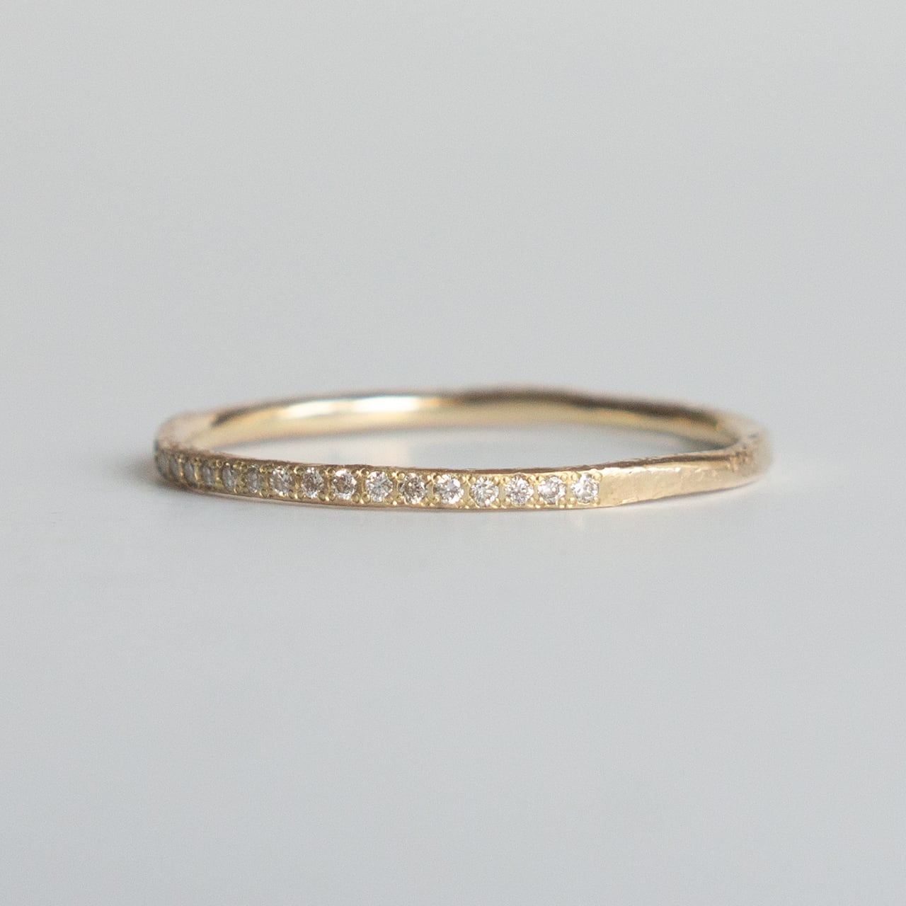 Rock Half Eternity Ring W1.2 / White Diamond K10 | Kumiko Taya jewelry