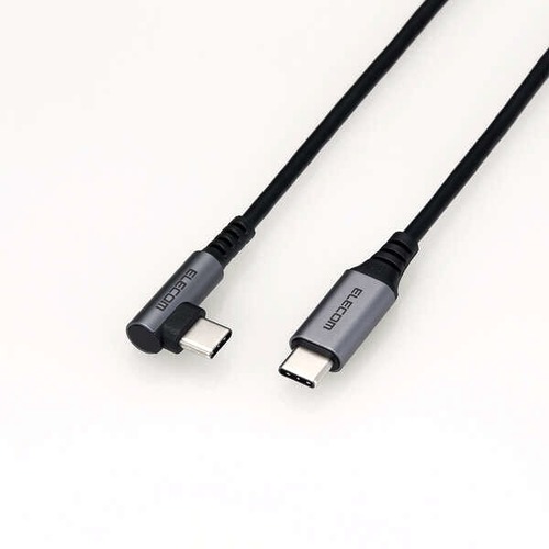 エレコム USB2.0ケーブル C to C L字コネクタ 1.2m 正規認証品 ブラック MPA-CCL12NBK