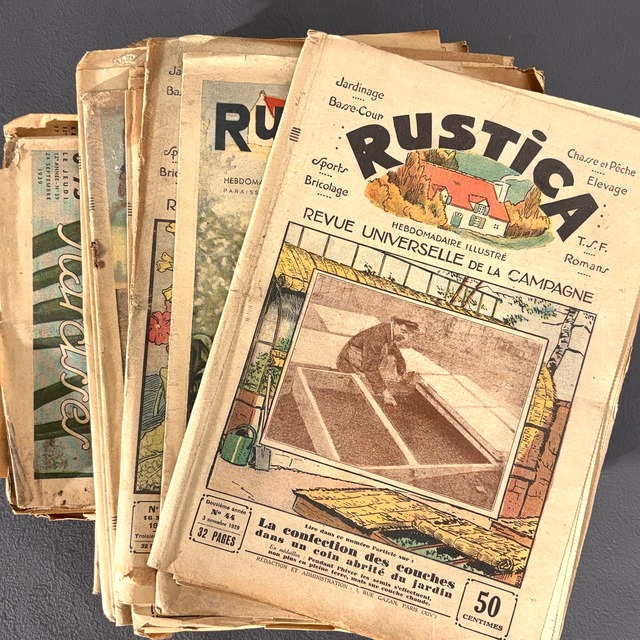■完全訳あり■未検品・特価■ヴィンテージ 紙もの 59冊子 RUSTICA  フランス 園芸 雑貨 アンティーク 2208034-4