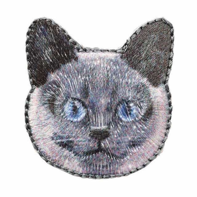 小池ふみ アップリケ Applique / Cat Black 2.7x3cm アイロン接着 台湾製 KF021