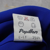 社交ダンス 衣装 スタンダード ラテン ドレス ワンピース レッスンウェア パーティドレス PAPILLON パピヨン 青 ブルー系 シンプル 上品 レッスン用 コスチューム 女性用 衣装 ドレス ビビッドカラー モダンフィーリング 上品デザイン 躍動感 108cm丈 Mサイズ パーティー用 可愛いフリル フロアロング 体型カバー 伸縮性無し ポリエステル製 クラシックスタイル ダンスウェア