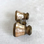 双眼鏡　オペラグラス　真鍮　貝装飾　アールデコデザイン　金属製 コンパクトサイズ　19otf2