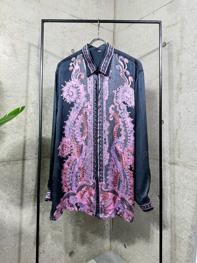 old special pattern silk shirt