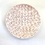 志野赤絵小花文25㎝皿【榛澤宏】