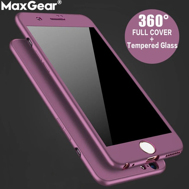 【iphone12対応】 360° 全面保護 強化ガラス 耐衝撃 シンプル デザイン iphone ケース 7配色