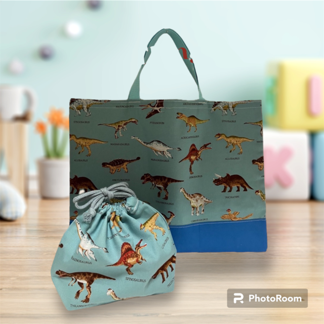 女の子入園入学グッズ レッスンバッグ りんご柄 | momoirobobin