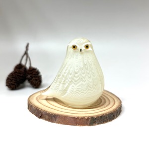 Glass Bird No.195 木の台座付き