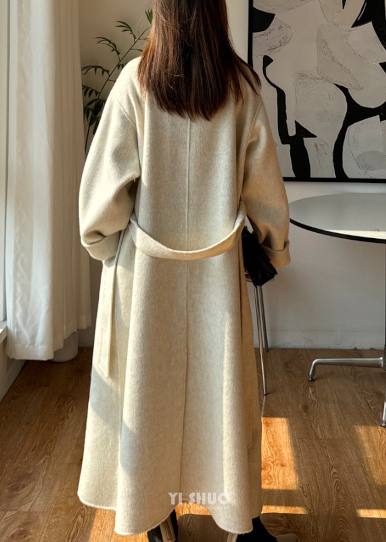 ダブルフェイスウールロングコート