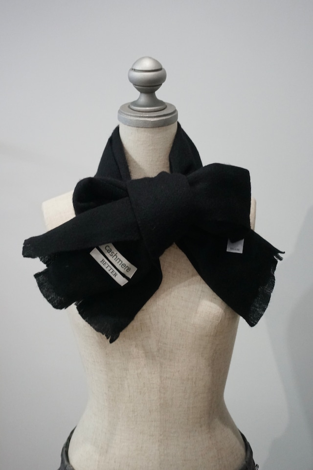 WOOL MIX  MUFFLER （BLACK) 2512-42-60