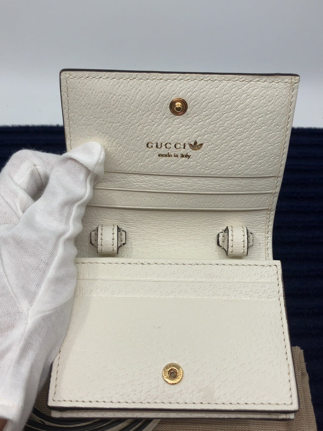 GUCCI グッチ adidas アディダス コラボ ウォレット 財布 白 GUCCI グッチ アディダスコラボ ショルダーウォレット レザー White