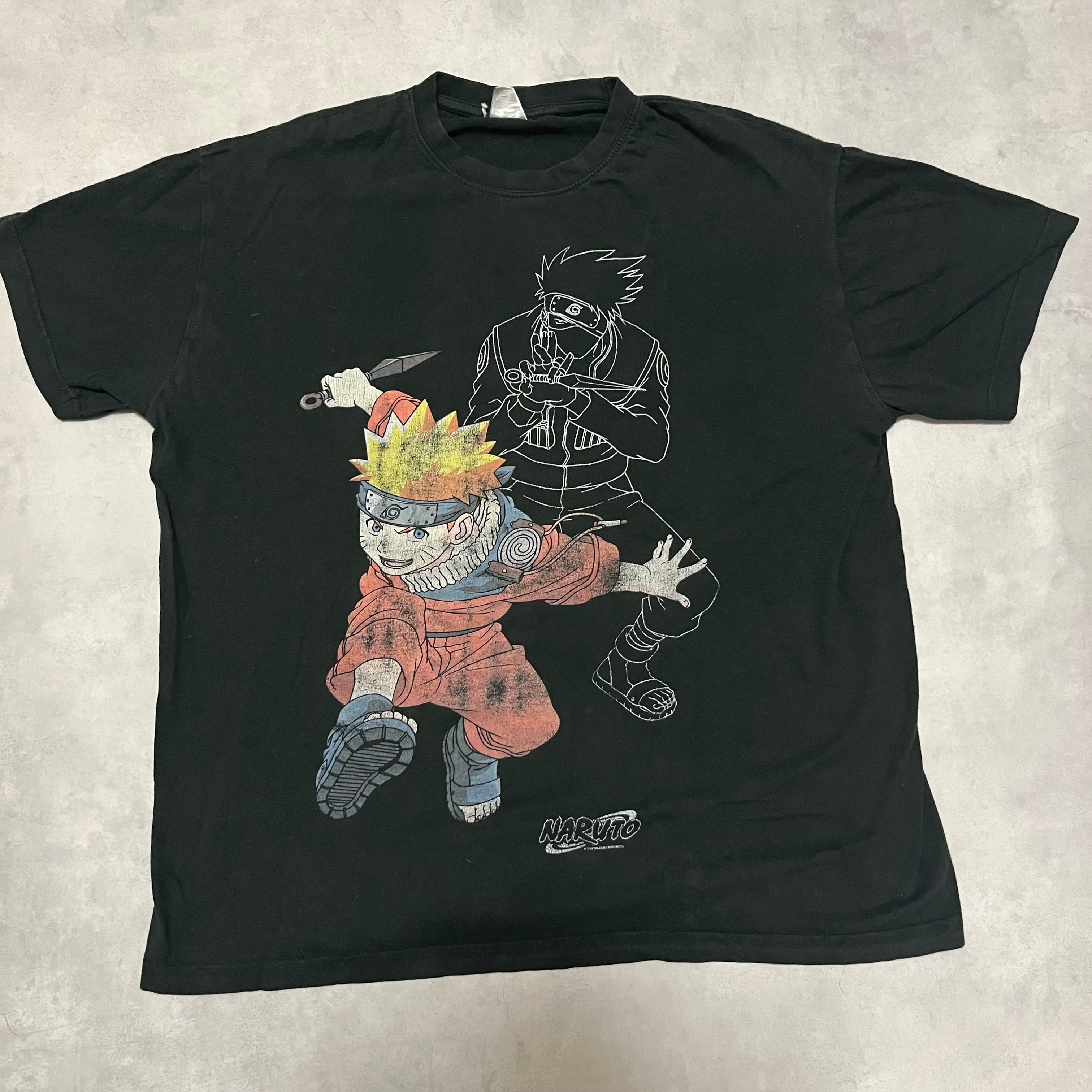 NARUTO ナルト 君麻呂 Tシャツ ブラック アニメTシャツ 両面プリント 両面】
