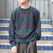 EU VINTAGE CAMBIO WAVE DESIGN KNIT/ヨーロッパ古着ウェーブデザインニット