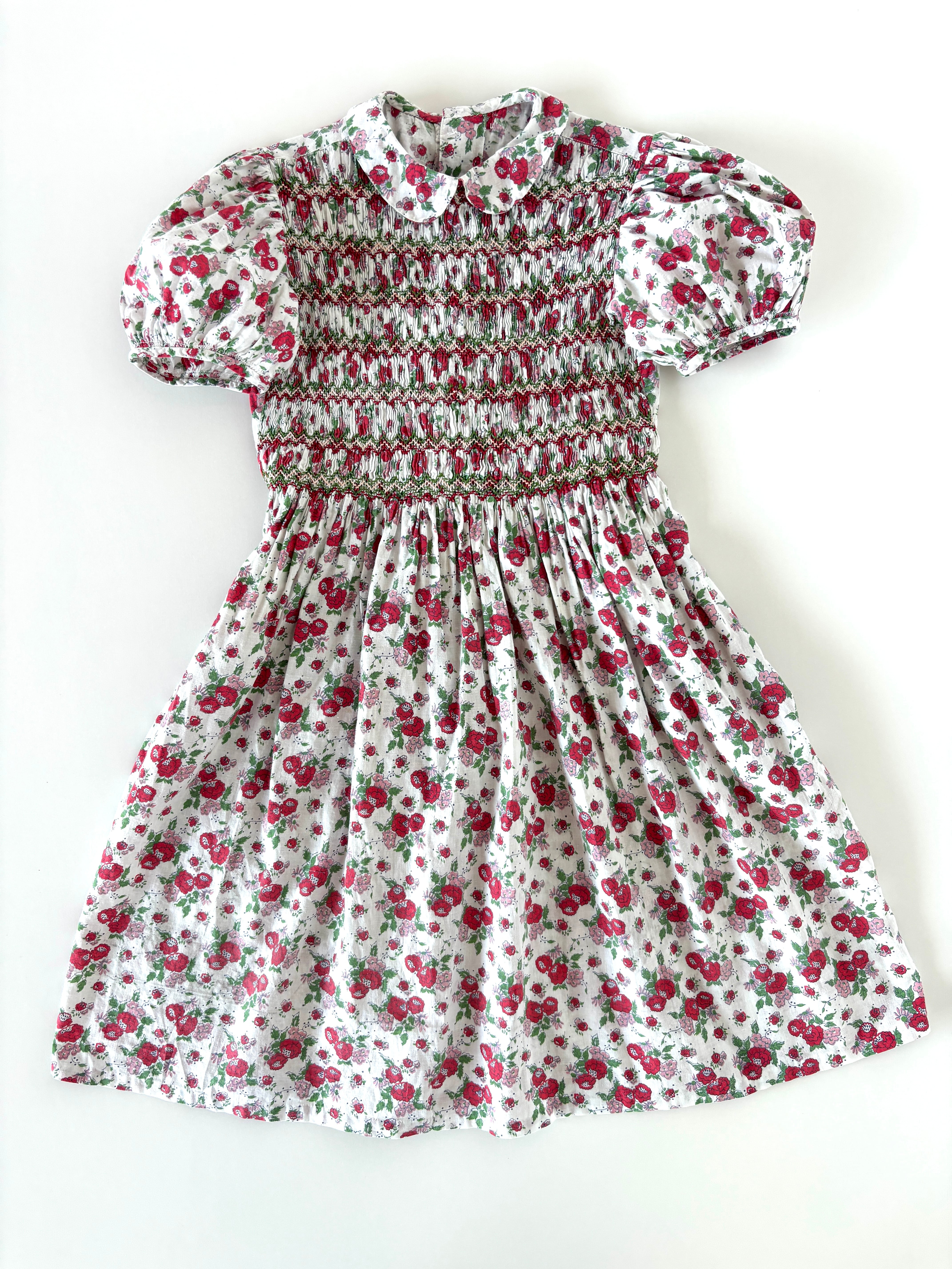 【5-6T相当・vintage】フローラルdress・