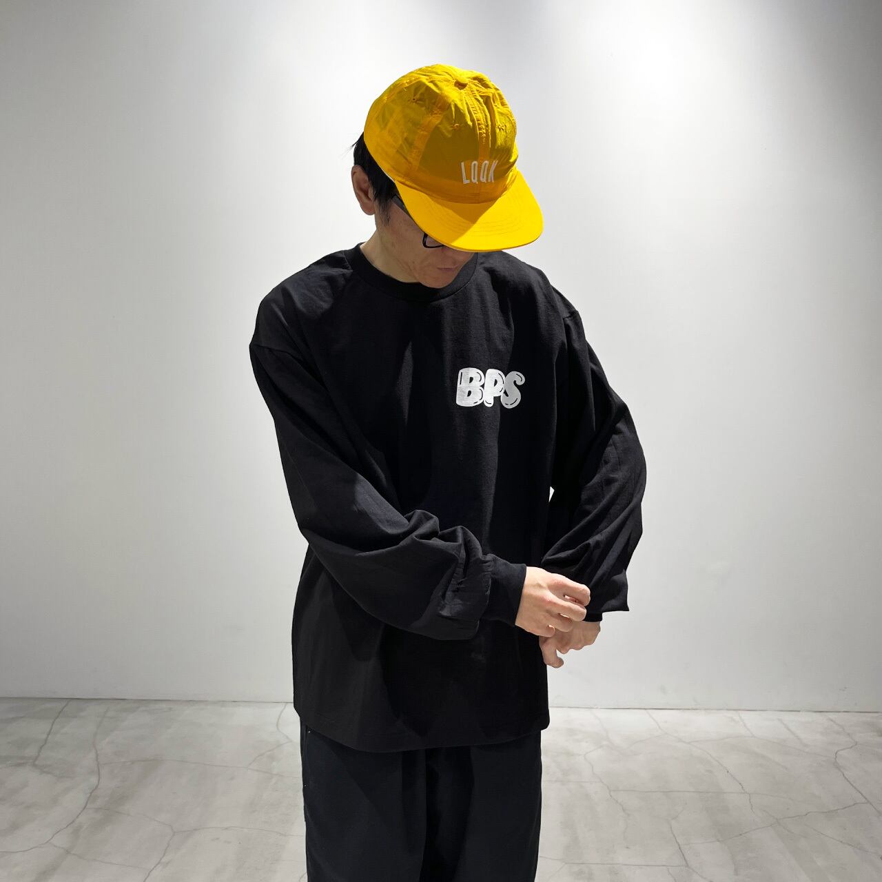 LOGO L/S TEE (WHITE、BLACK) | blank pizza studio