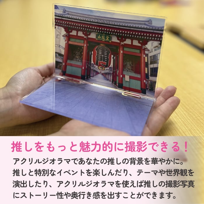 アクリルジオラマ 浅草 背景ジオラマ アクリルスタンド 推し活