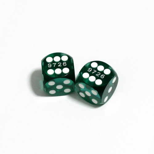ナンバリング・プレシジョンダイス（2個セット） / 緑