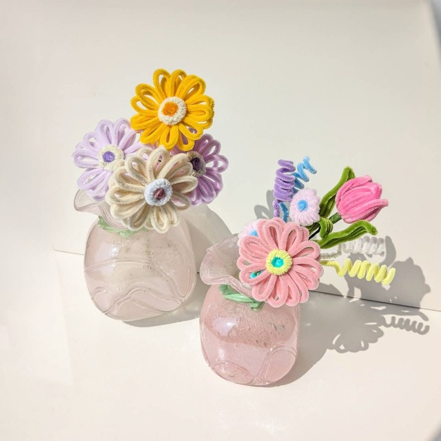 flower vase 【pink ribbon ﾋﾟﾝｸﾘﾎﾞﾝ】【Lサイズ】花瓶／フラワーベース