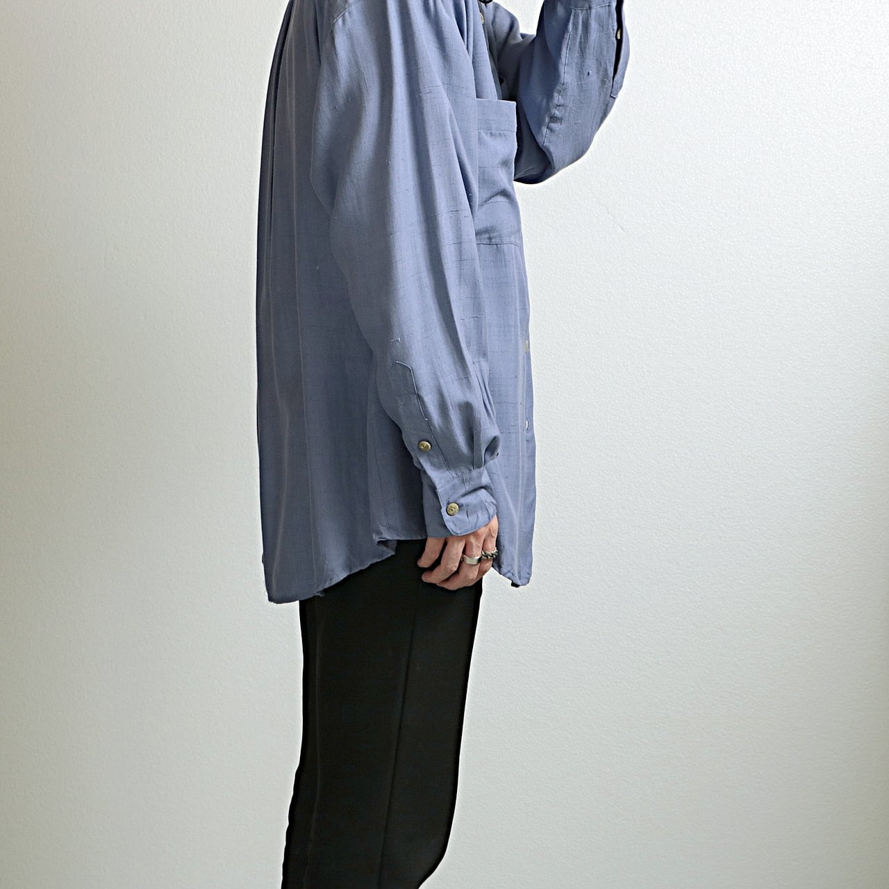 Dead stock 90s phiz シルク 長袖 シャツ grape | khaki select clothing