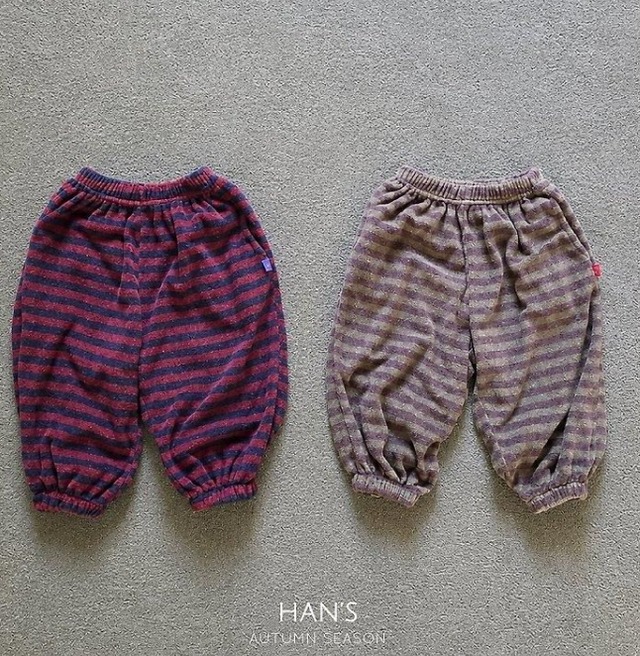 【取寄/韓国直送】Hans テリーストライプパンツ｜秋服｜韓国子供服｜26/AT