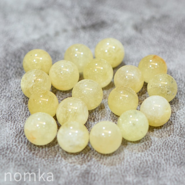 【光弾けるレモンのシロップ】メキシコ産 ゴールデンダンビュライト (高品質/10mm玉) ビーズ／一粒売り