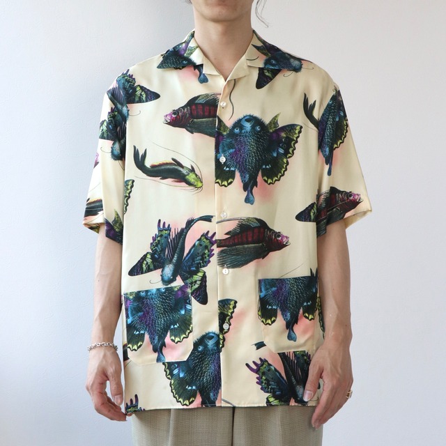 GUCCI 2018ss フィッシュプリント シャツ グッチ