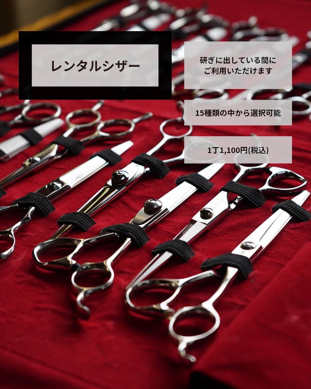 レンタルシザー (研ぎに出している間にご利用いただけます)