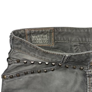MARITHE FRANCOIS GIRBAUD studs design moleskin pants