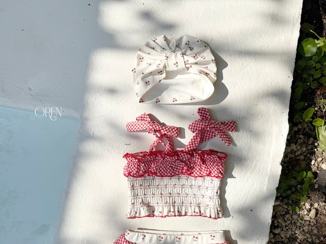 ※お洋服と同梱限定※【6/11〆予約】<OREN> Rochelle cherry swim cap