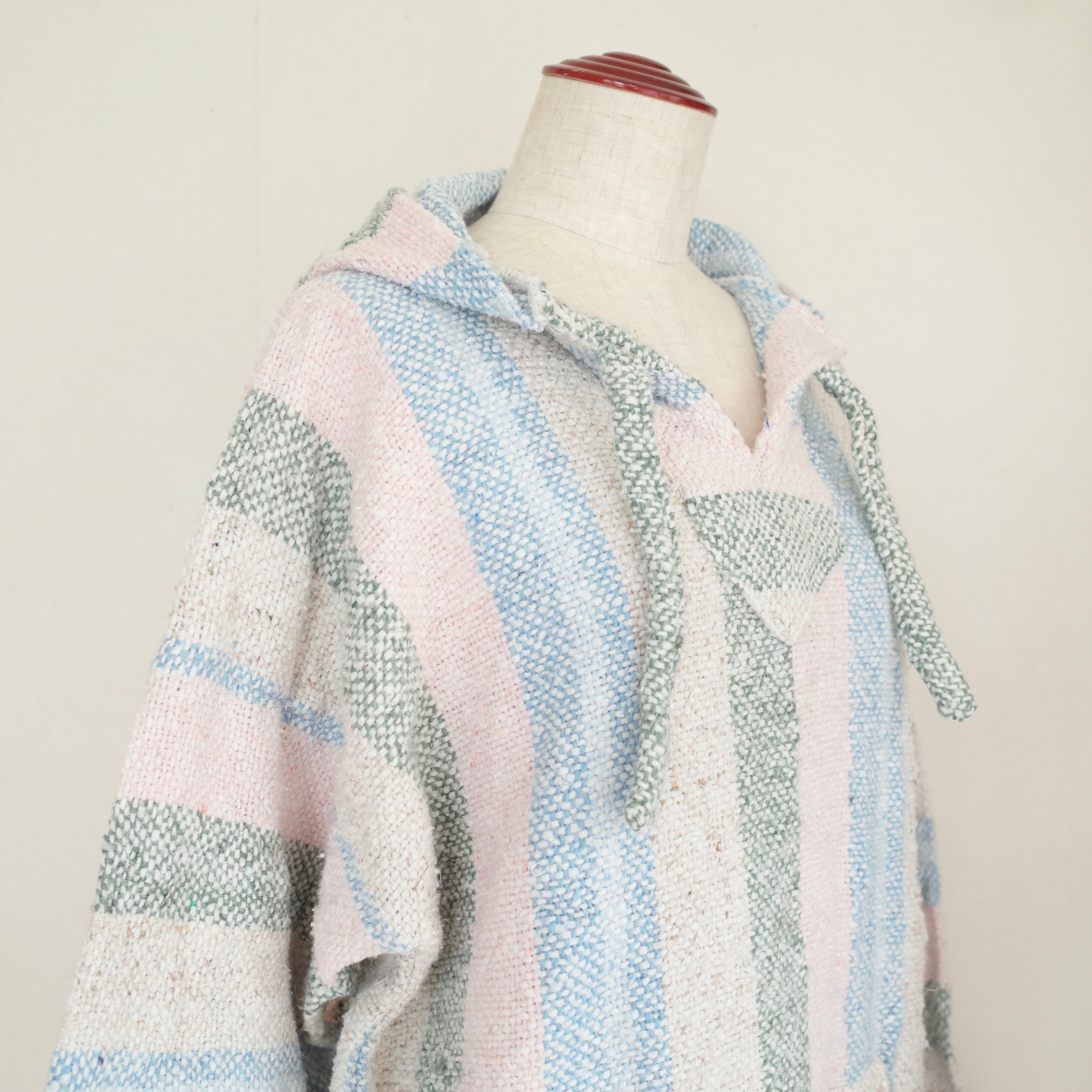Mexican baja hoodie "pastel stripe"