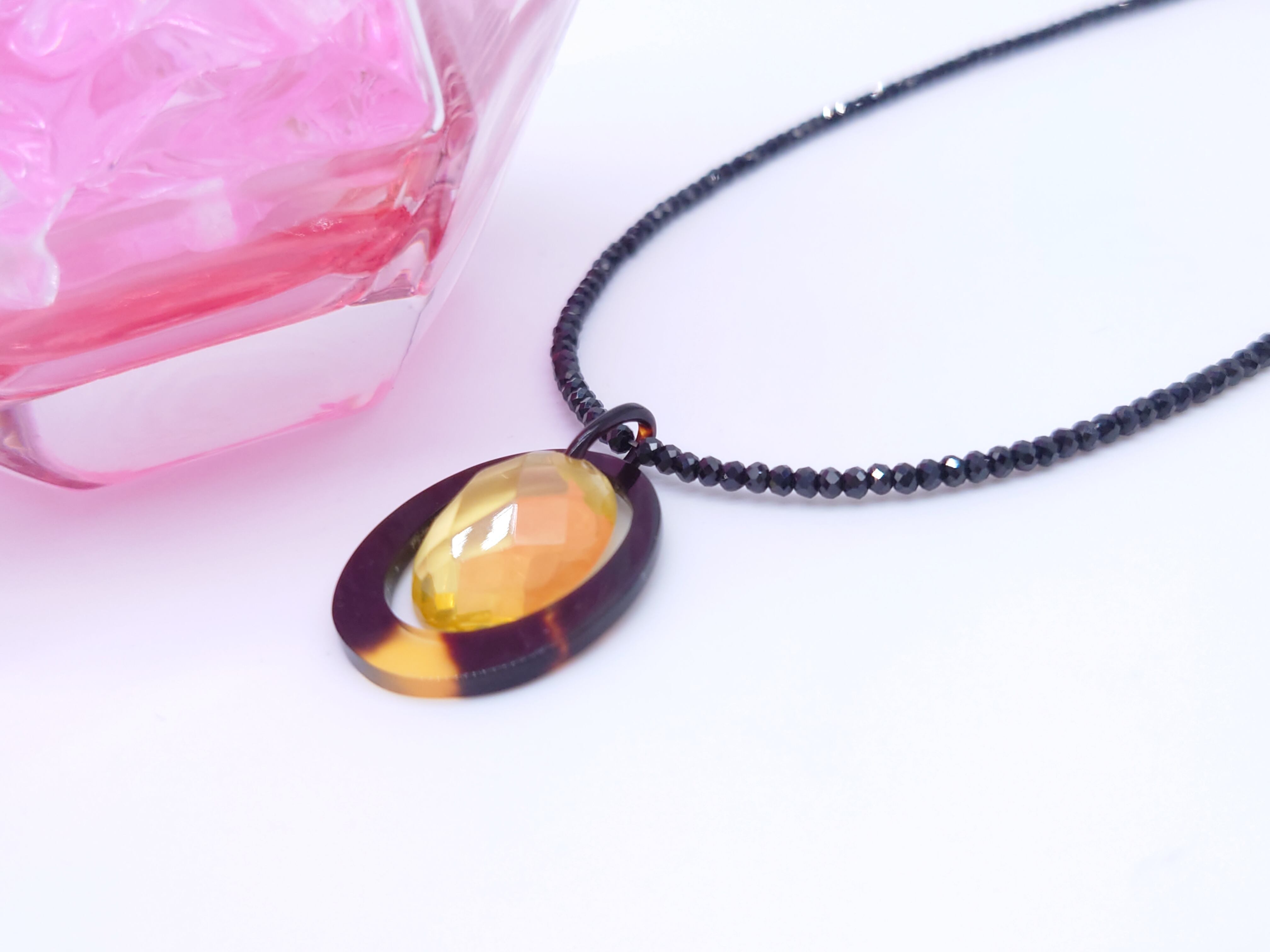 べっ甲ネックレス (N-140) | べっ甲アクセサリー「なにわべっ甲