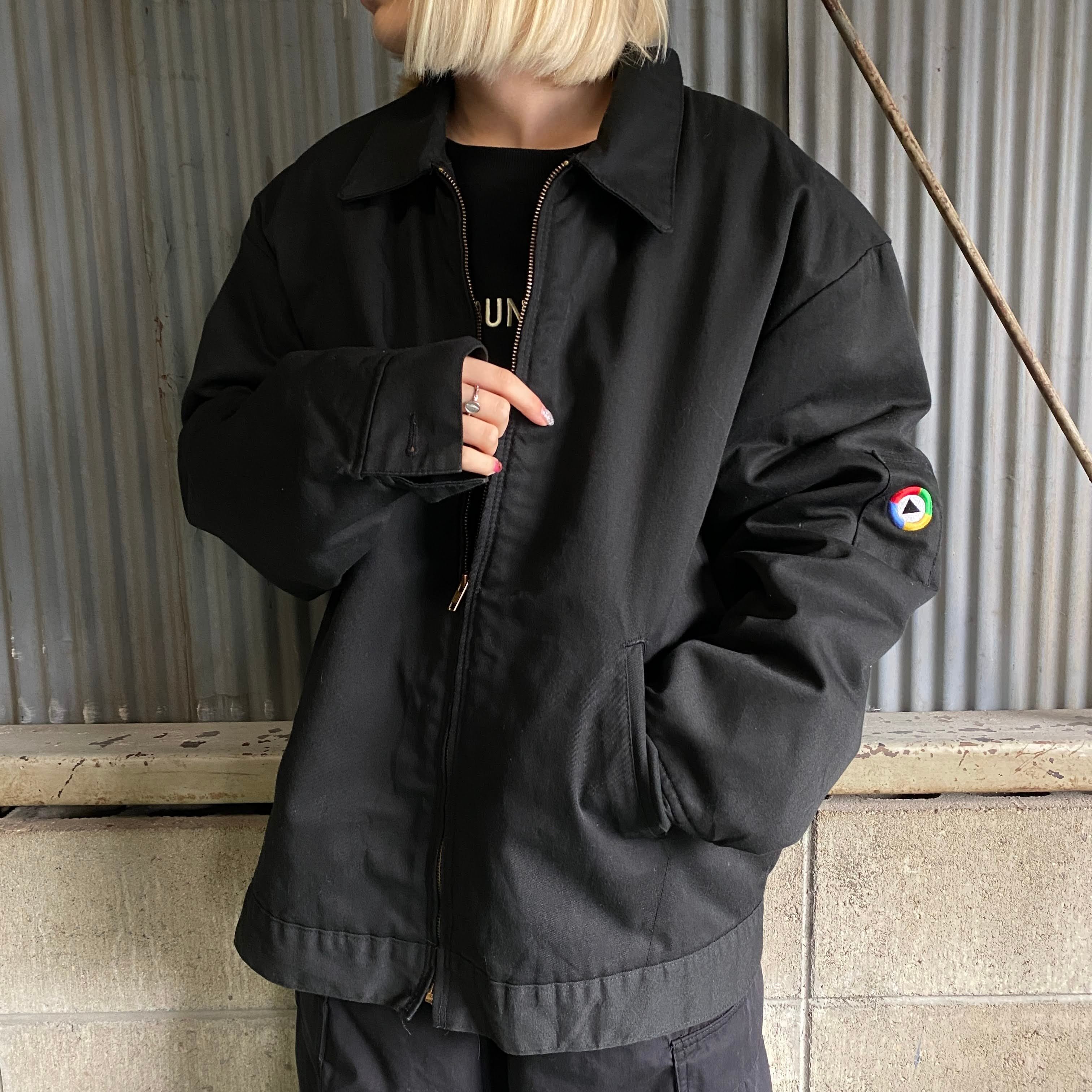 80年代 ビッグサイズ Dickies ディッキーズ 企業ロゴ刺繍 中綿 ワーク 