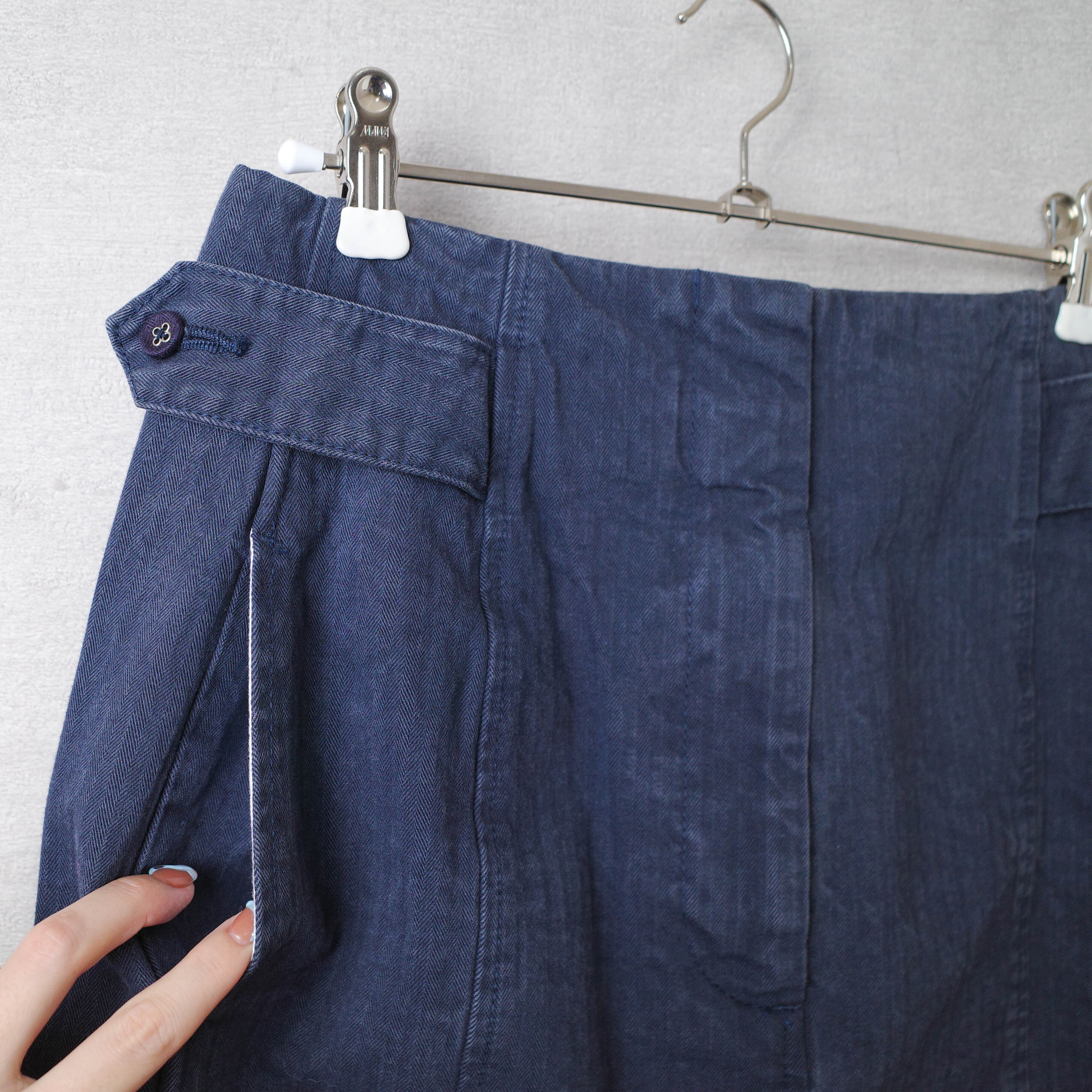 [NEW] BLACK by MOUSSY	JAPAN MADE HERRINGBONE PENCIL SKIRT NAVY 070BA311-0030