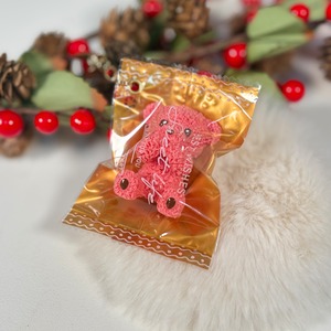 くまさんチョコキーホルダー お口隠したVer