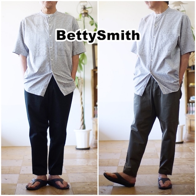 BettySmith ベティスミス ワイドテーパード アンクル丈パンツ　イージーパンツ　BSM-716b