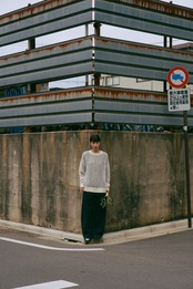 Sheer Aran Relax Sized Pullover Knit