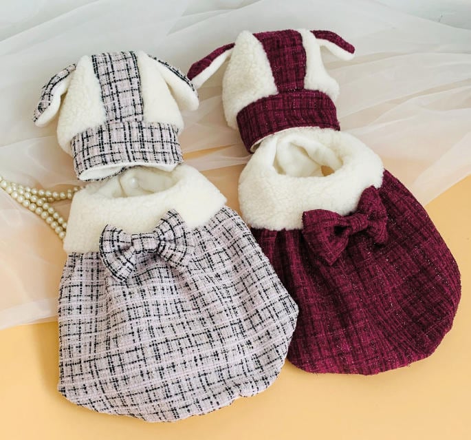 《予約》№3102494 うさ耳フード付きリボンバルーンワンピース