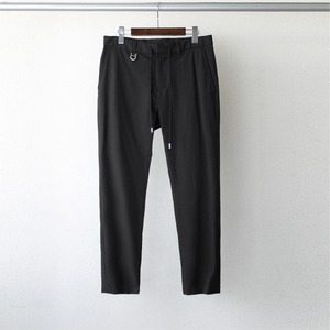 Seersucker Stretch Slacks Pants　Black