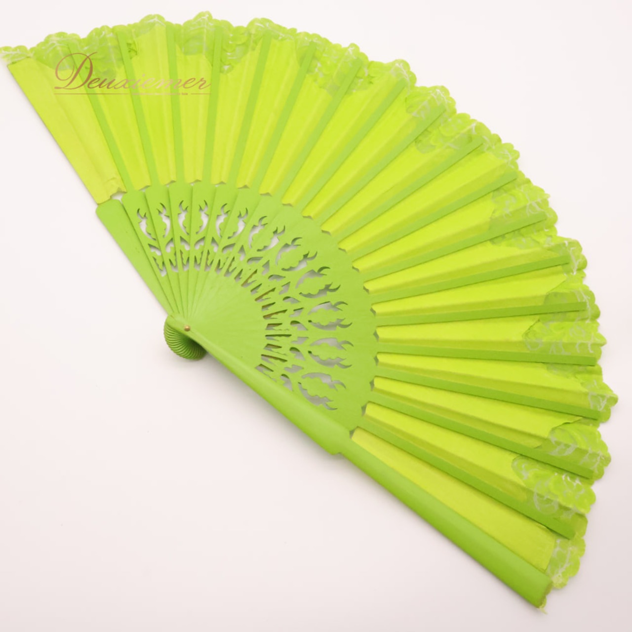 フラメンコ 小物 Abanico Español 33.5cm アバニコ グリーン系 レース 扇子 せんす 緑 柄 模様 小道具 ダンス小物 華やか 練習 レッスン 舞台 発表会 イベント ダンス ステージ フラメンコ小物 明るい 鮮やか 爽やか おしゃれ