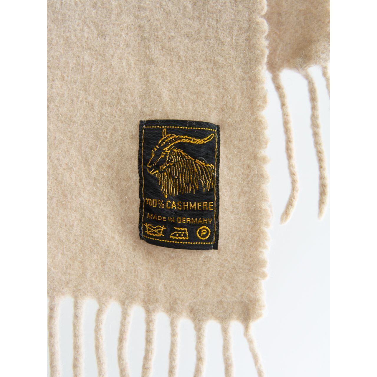 【Made in Germany】100% cashmere scarf（ドイツ製 カシミアフリンジ マフラー）1c