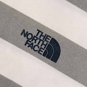THE NORTH FACE ザノースフェイス ボーダー 半袖 Tシャツ/グレー×ホワイト メンズ