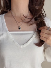 SS マグネットヴィンテージダブルチェーンネックレス