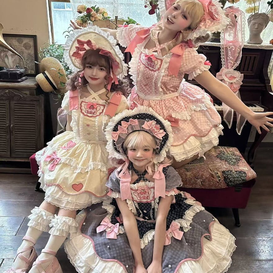 甘ロリ ボンネット｜レースフリル ヘッドドレス 撮影会 お茶会