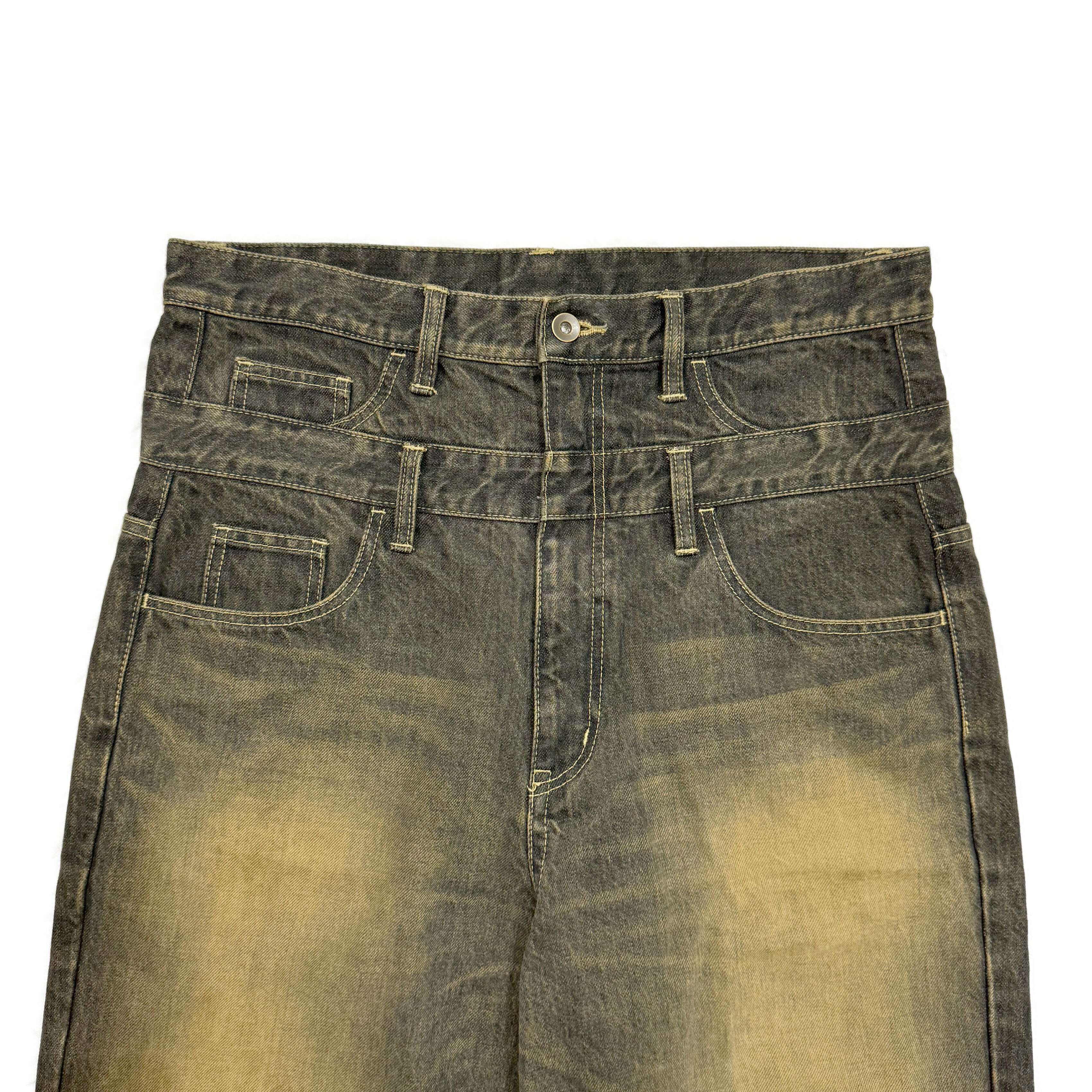 BIO 24AW DOUBLE WAIST JEANS (Dyed Orange) | Moore