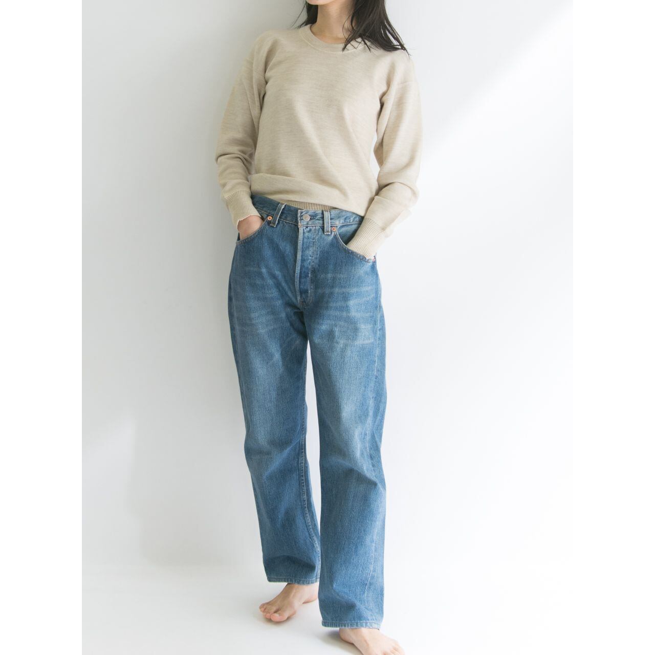 〖美品〗 カルバンクライン ジーンズ ストレート デニムパンツ ブルー W31