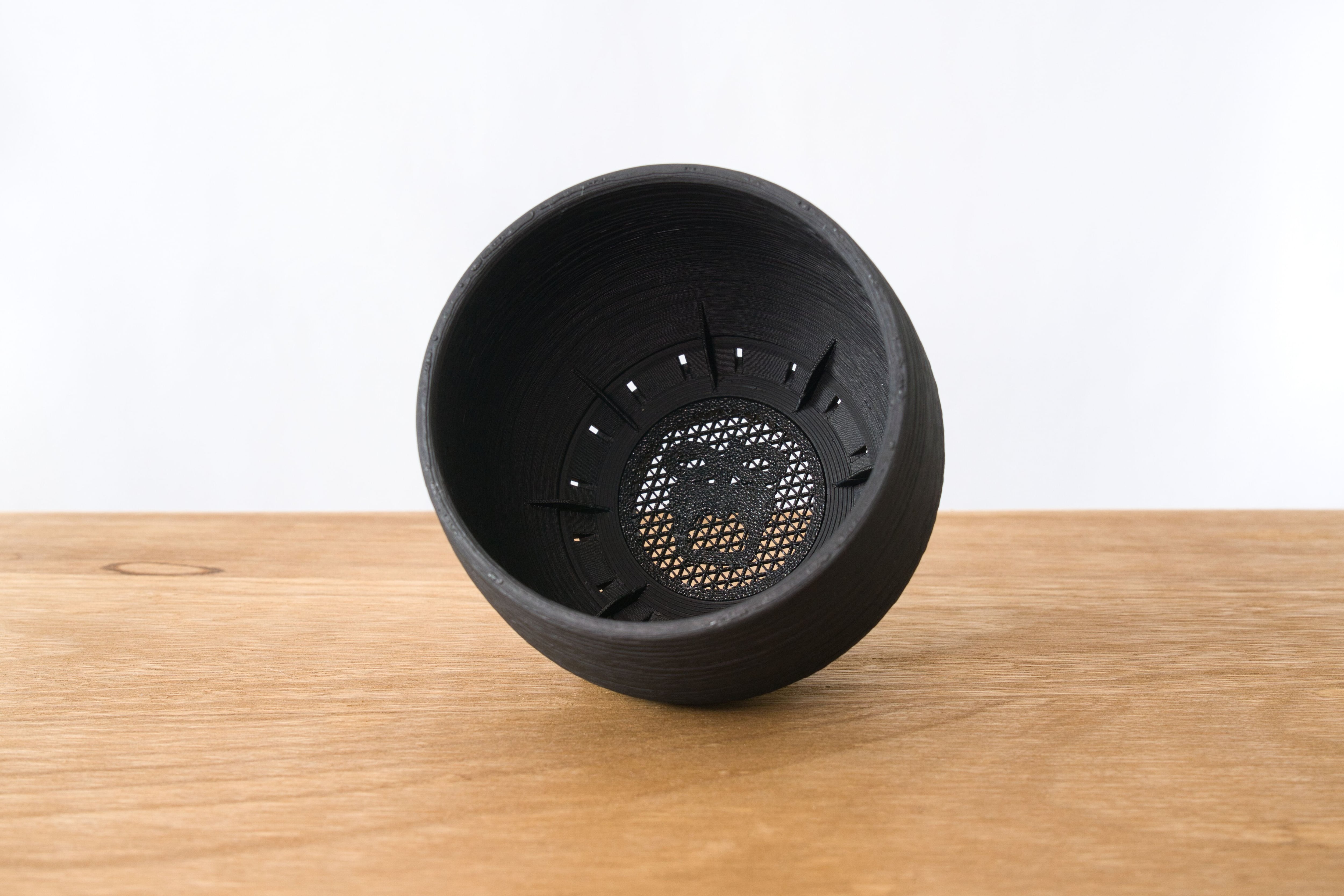 もくめ鉢(3号サイズ)｜ブラック | みどりのグリーンSHOP